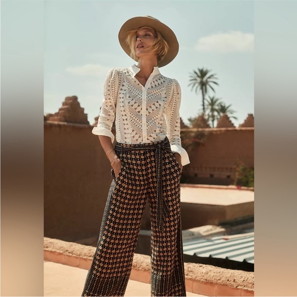 Anthropologie Ivory Lace Blouse - Picture 3 of 8